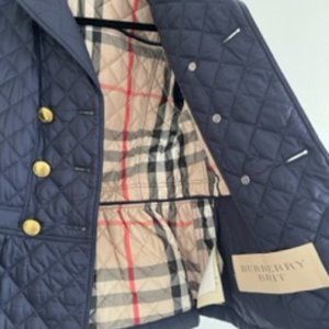 Burberry Navy Quilted Jacket